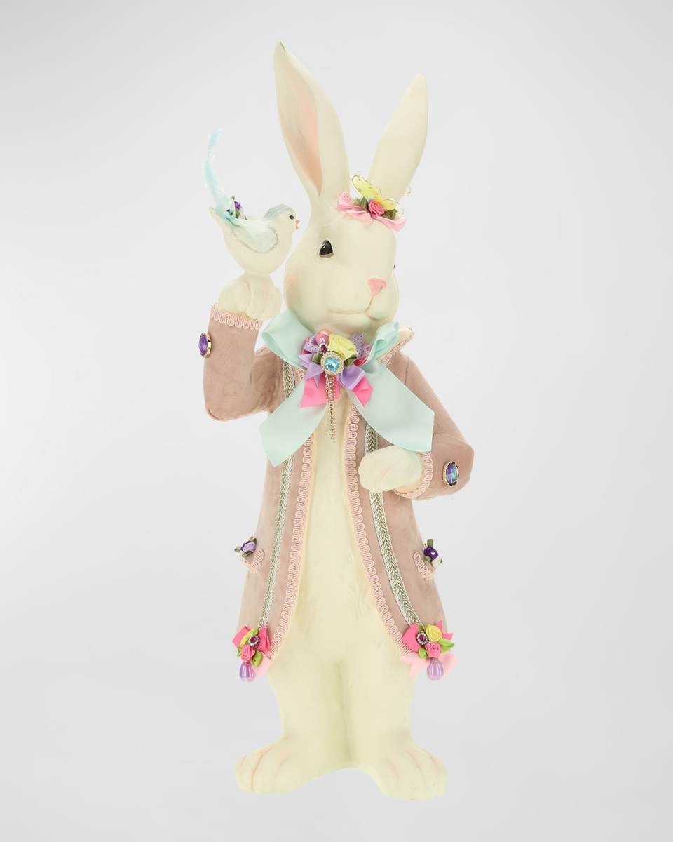 Jeweled Rabbit and Bird - 21"
